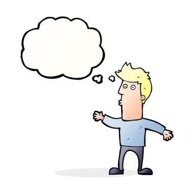 Çizgi film adamı düşünce balonuyla şaşırttı.