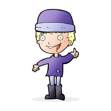 Şapkalı adam çizgi film