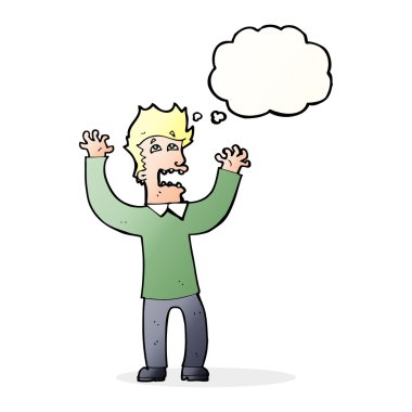 Çizgi film, düşünce balonlu adamı dehşete düşürdü.