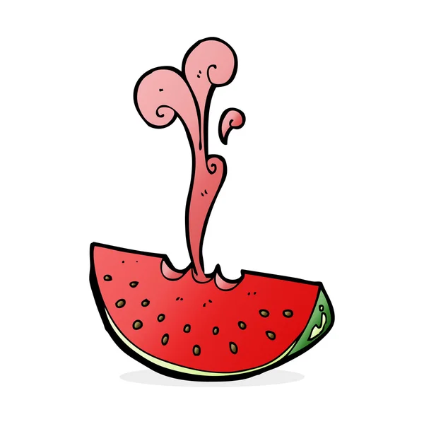 Cartoon spruta vattenmelon — Stock vektor