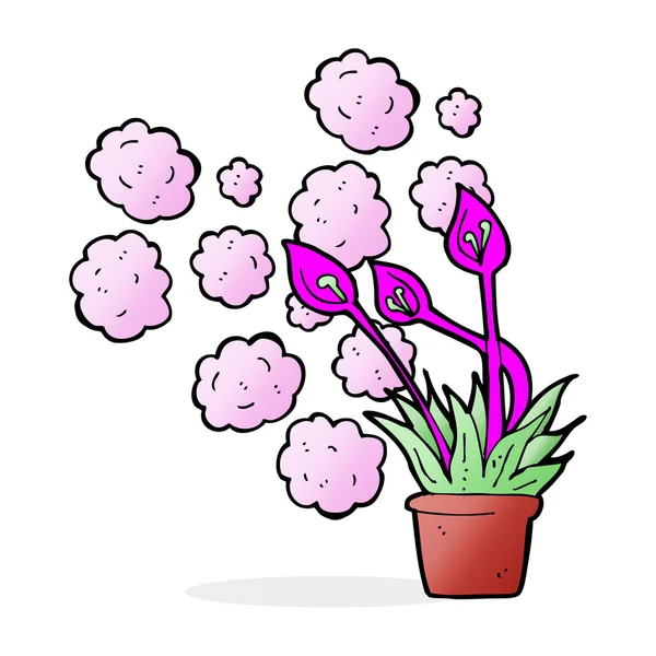 Dibujos animados flores exóticas — Vector de stock