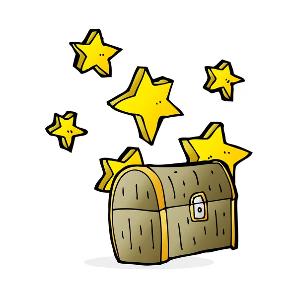 Pirate treasure chest cartoon — Stock vektor