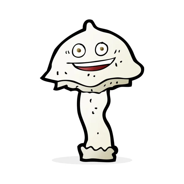만화 행복 한 버섯 — 스톡 벡터
