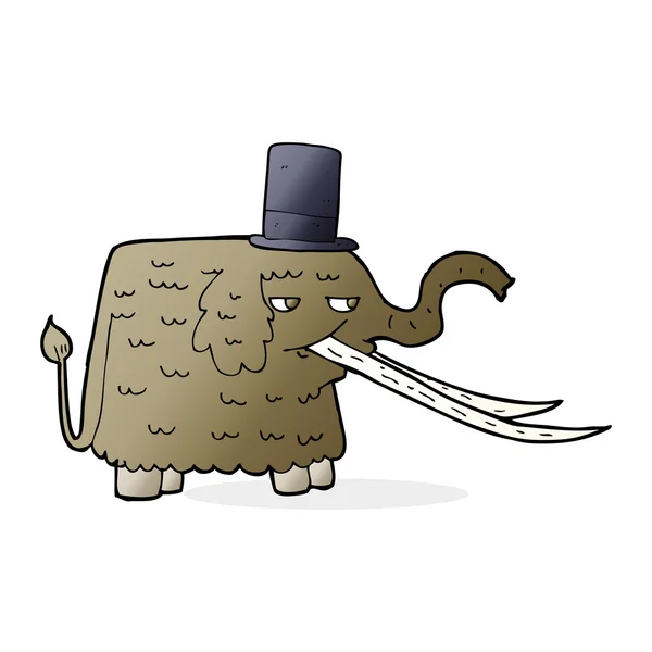 Cartoon illustration of  mammoth — Stock Vector