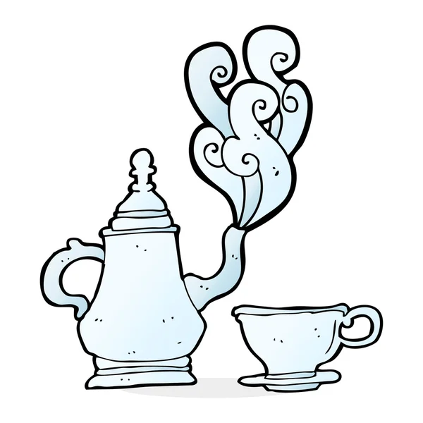 Juego de té de dibujos animados — Archivo Imágenes Vectoriales