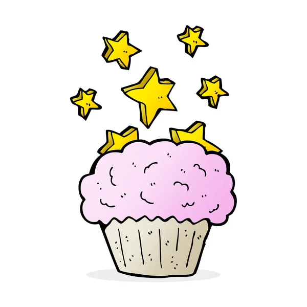 Μαγικό cupcake κινουμένων σχεδίων — Διανυσματικό Αρχείο