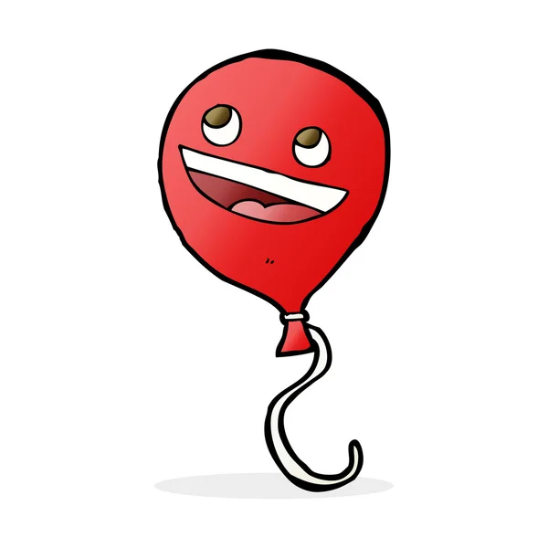 Cartoon balloon with face — Stock Vector