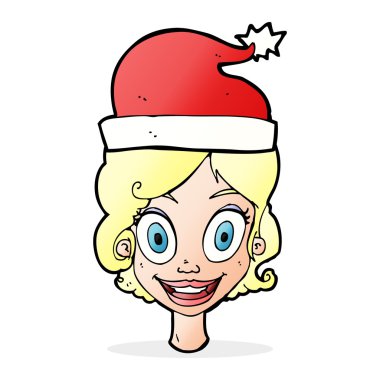 çizgi film kadın Noel için hazır