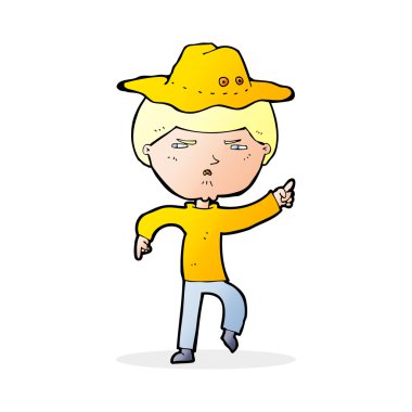 Şapkalı adam çizgi film