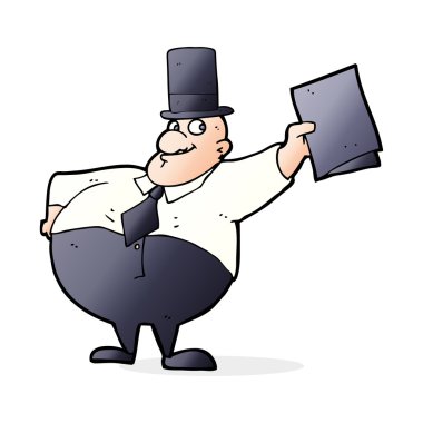 çizgi adam giyen üst şapka