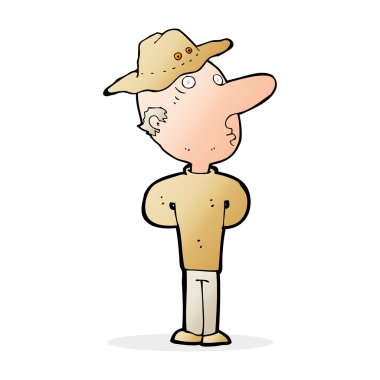 Şapkalı adam çizgi film