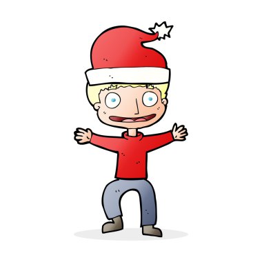 çizgi film adam Noel için hazır