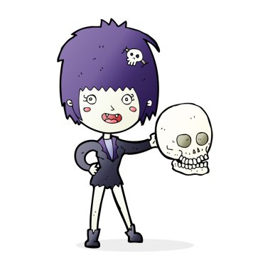 Cadılar Bayramı vampir kız çizgi film