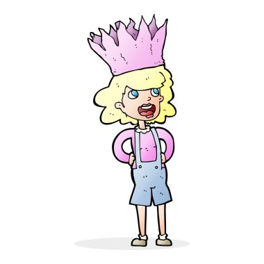 Taç takan bir çizgi film karakteri