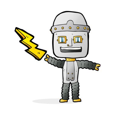 robot karikatür çizimi