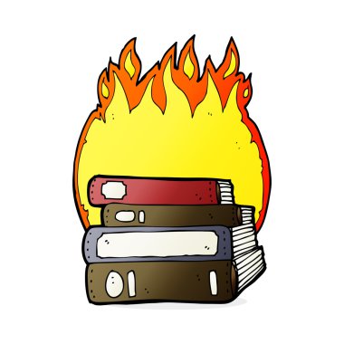 kitap yakma çizgi film