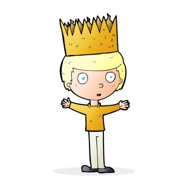 Taç takan bir çizgi film karakteri
