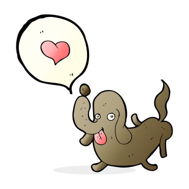 aşk kalp karikatür köpek