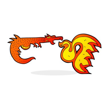 çizgi film ateş püskürten ejderha