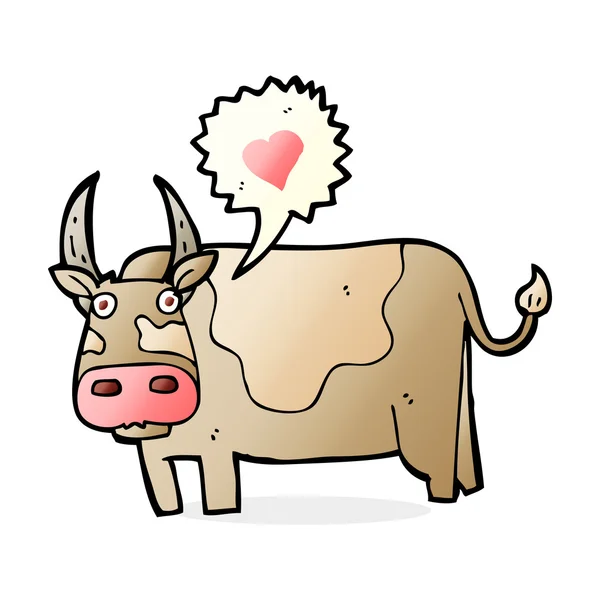 Illustrazione cartone animato di mucca — Vettoriale Stock
