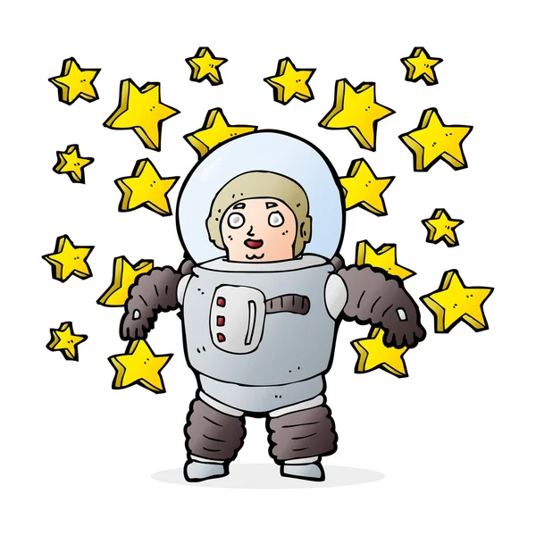 Desenho animado ilustração de astronauta —  Vetores de Stock