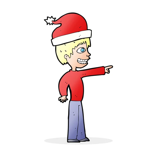 Karikatura člověka připraveno na Vánoce — Stockový vektor