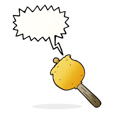 Konuşma baloncuklu çizgi film çanı