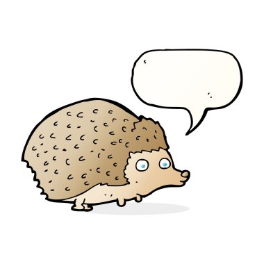 Konuşma baloncuklu kirpi.