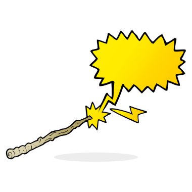 Konuşma baloncuklu sihirli değnek