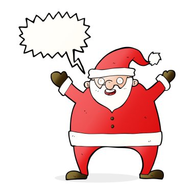 Konuşma balonlu çizgi film Noel Baba