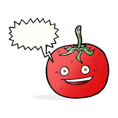 çizgi film domates ile konuşma balonu