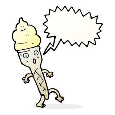 Konuşma balonlu çizgi film dondurması.