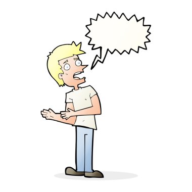 Çizgi filmci konuşma balonuyla bahaneler uyduruyor.