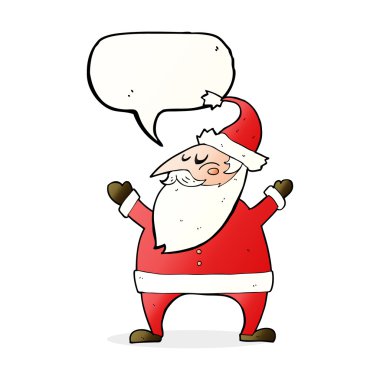 Konuşma balonlu çizgi film Noel Baba