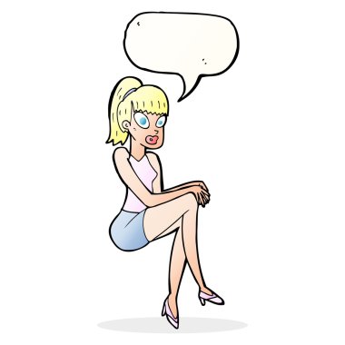 çizgi film güzel kadınla konuşma balonu