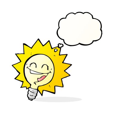 çizgi film fikir ampul ile 