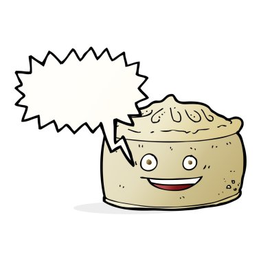 Konuşma baloncuklu çizgi film pastası