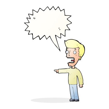 Çizgi film konuşma balonuyla adamı dehşete düşürdü.