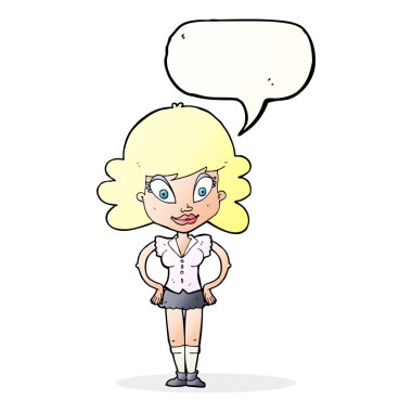 çizgi film güzel kadınla konuşma balonu