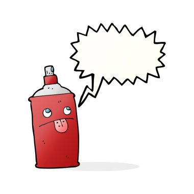 konuşma balonu ile karikatür sprey olabilir