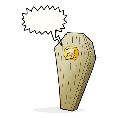 korkunç çizgi film tabut ile konuşma balonu