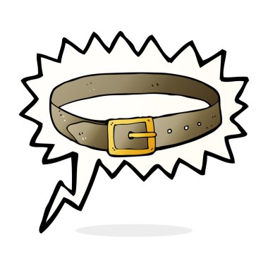 Konuşma baloncuklu çizgi film deri kemeri