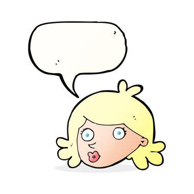 Konuşma baloncuklu güzel bir çizgi film.