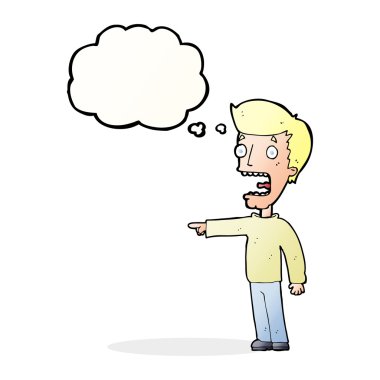 Çizgi film, düşünce balonlu adamı dehşete düşürdü.