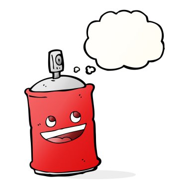 Düşünce baloncuklu çizgi film spreyi