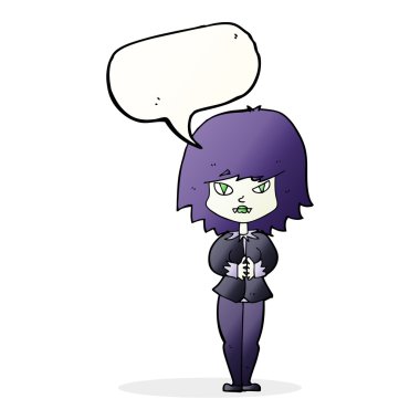 çizgi film vampir kadınla konuşma balonu