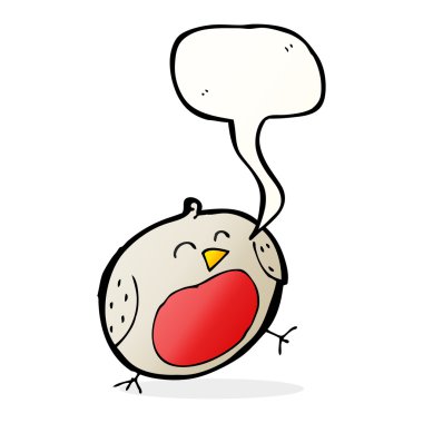 Konuşma balonlu çizgi robin