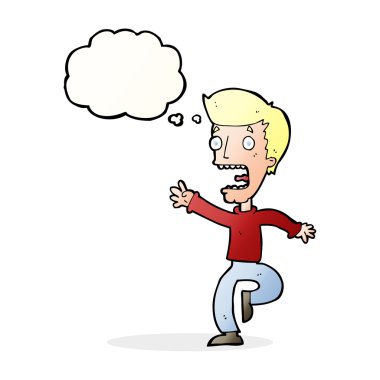 Çizgi film, düşünce balonlu adamı dehşete düşürdü.