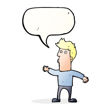 Çizgi film adamı konuşma balonuyla şaşırttı.