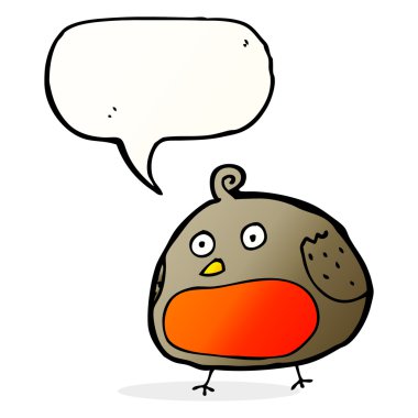 Konuşma balonlu çizgi robin